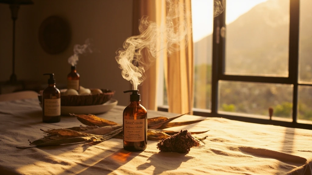 Apothecary bottles and dried botanicals at the Sayulita atelier