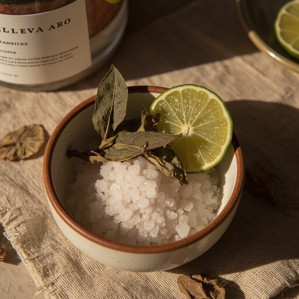 Salt soak blend with dried damiana